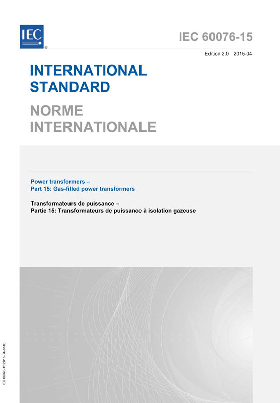 Cover IEC 60076-15:2015